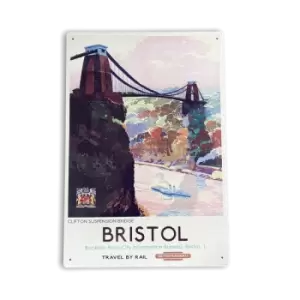 British Railways Retro Advertising Bristol Clifton Suspension Bridge Vintage Metal Sign