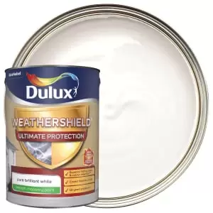 Dulux Weathershield Ultimate Protection Pure Brilliant White Smooth Masonry Paint 5L