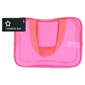 Superdrug Large Pink PVC Cosmetic Bag