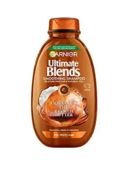 Garnier Garnier Ultimate Blends Coconut Oil & Cocoa Butter Smoothing and Nourishing Shampoo for Frizzy and Curly Hair 400ml One Colour, Women