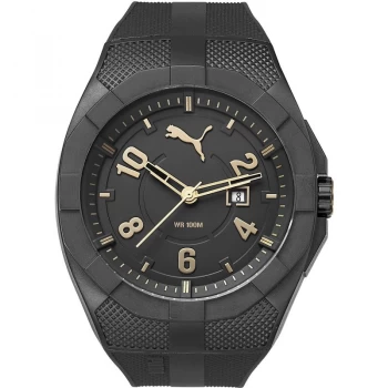 Mens Puma PU10350 ICONIC - Black gold Watch