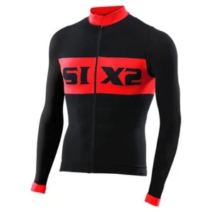 SIXS Bike 4 Luxury Long Sleeve Jersey Black/Red Medium