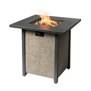 Peaktop Peaktop Firepit Outdoor Gas Fire Pit Steel With Lava Rock & Cover