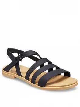 Crocs Tulum Sandal Flip Flop - Black/Tan, Black/Tan, Size 4, Women