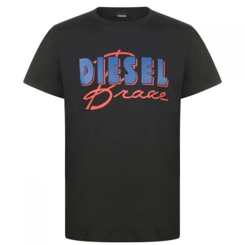 Diesel Brave Logo T Shirt - 900 Black