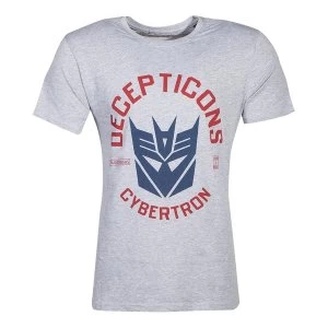 Hasbro - Transformers Decepticons Cybertron Mens Large T-Shirt - Grey