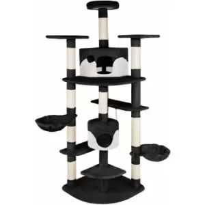 Cat tree scratching post Nelly - cat scratching post, cat tower, scratching post - black/white - black/white