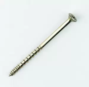 Screw-Tite Yellow Zinc-Plated Case & Through Hardened Woodscrew (Dia)6mm (L)100mm, Pack Of 50