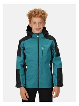 Boys, Regatta Regatta Kids Calderdale Ii Waterproof Jacket - Green/black, Green/Black, Size 14 Years