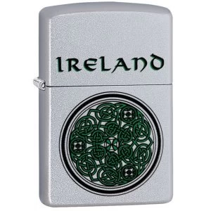 Zippo Celtic Design Satin Chrome Windproof Lighter