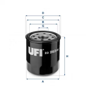 2326300 UFI Oil Filter Oil Spin-On