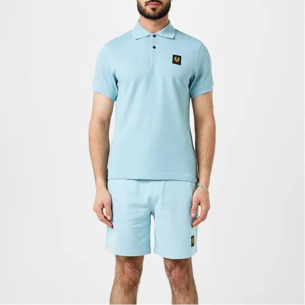 BELSTAFF Short Sleeve Polo Shirt - Blue L
