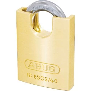Abus 65 Series Compact Brass Padlock with Closed Shackle 40mm Standard