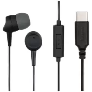 Hama Sea Hi-Fi In-ear headphones Corded (1075100) Stereo Dark grey, Black Microphone noise cancelling