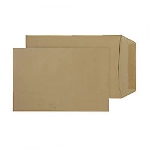 Purely Commercial Manilla Envelopes B5 Gummed 254 x 178mm Plain 90 gsm Manilla Pack of 500