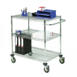 Slingsby 3-Tier Chrome Mobile Trolley 373000