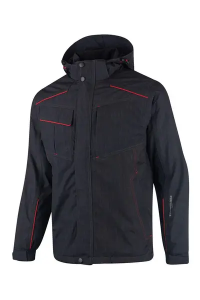 Lee Cooper Workwear Hooded Padded Jacket Black