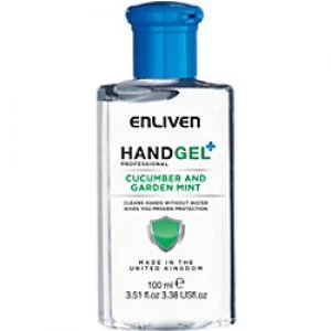 Enliven Hand Sanitiser Gel Professional Cucumber and Garden Mint 100ml