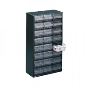 Slingsby Clear 24 Drawer System Dark Grey Storage Cabinet 324124