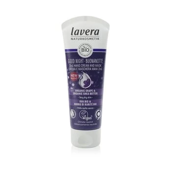 LaveraGood Night 2In1 Hand Cream & Mask Wirh Organic Grape & Organic Shea Butter - For Very Dry Skin 75ml/2.6oz