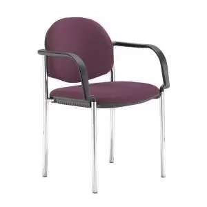 Coda multi purpose stackable conference chair with fixed arms -