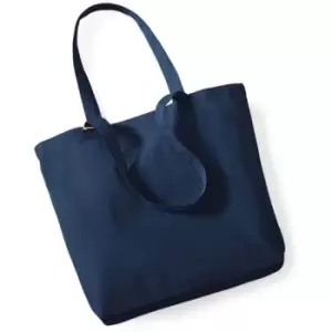 Westford Mill Organic Cotton Shopper Bag - 16 Litres (One Size) (Navy Blue) - Navy Blue