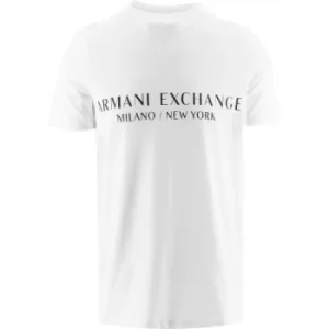 Armani Exchange White Regular Fit T-Shirt