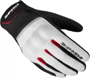 Spidi Flash Motorcycle Gloves, black-white, Size 2XL, black-white, Size 2XL