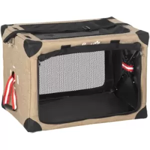 Pawhut - Collapsible Dog Crate Foldable Pet Carrier for Cats Small Dog 65x45x45cm
