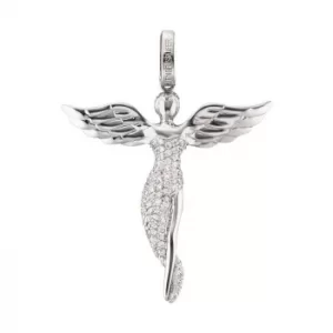 Angel Whisperer Sterling Silver Guardian Angel Pendant