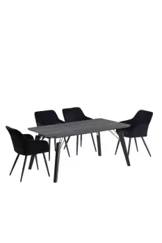 'Camden Cosmo' LUX Dining Set a Table and Chairs Set of 4