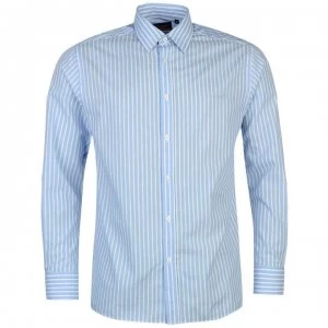 Pierre Cardin Long Sleeve Shirt Mens - Blue/Wht Stripe