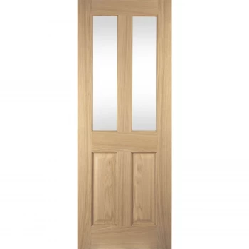 2 Lite Clear Glazed Oak Veneer Internal Door - 762mm Wide