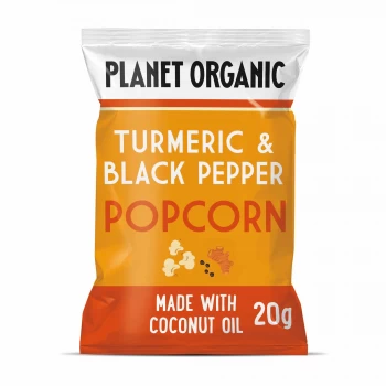 Planet Organic Turmeric & Black Pepper Popcorn 20g