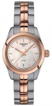Tissot Ladies PR100 Two Tone Bracelet Mother Of Pearl Dial Watch