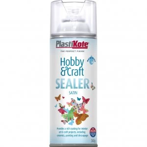 Plastikote Hobby and Craft Sealer Spray Clear Satin 400ml