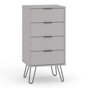 Augusta 4 Drawer Narrow Chest of Drawers, Grey