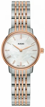 RADO Ladies Coupole Classic Quartz Two-Tone White Dial Watch