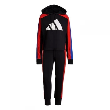 adidas Sportswear Badge of Sport Logo Tracksuit Wo - Black / Vivid Red / Bold Blue