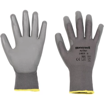 2100250 First Palm-side Coated Grey Gloves - Size 9