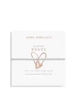 Joma Jewellery A Little... Brave Silver and Rose Gold Bracelet - 15.5Cm Stretch, Multi