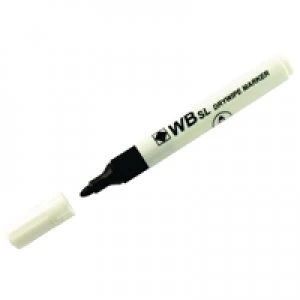 Whitecroft Black Whiteboard Marker Pens Bullet Tip Pack of 10 WB15 804032