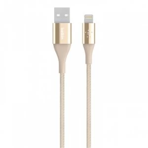 Belkin Premium Lightning Cable With Kevlar Material 2.4amp 4 Foot Gold