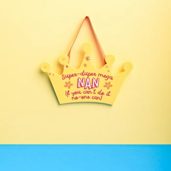 Cheerful Crown Hanging Plaque - Nan