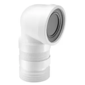McAlpine 90 Degree Flexible WC Connector White (Short) WC-CON8F18 - 120627