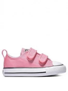 Converse Chuck Taylor All Star 2V Infant Trainer, Pink/White, Size 7