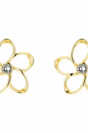 Ted Baker Ladies Gold Plated Crystal Blossom Earrings TBJ1425-02-02