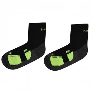 Karrimor Dri Skin 2 Pack Running Socks Mens - Black/Fluo