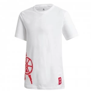 adidas Arsenal DNA T Shirt Junior 2020 2021 Junior - White