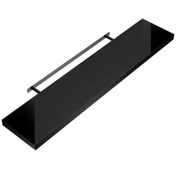 CASARIA Floating Wall Shelf with Wall Mount - 110cm High-lustre Black